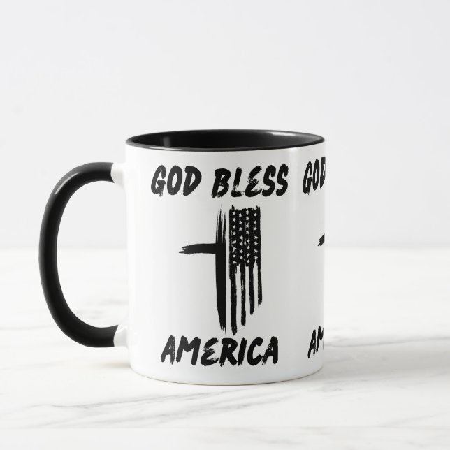 Mug Dieu Bénisse L'Amérique Une Amérique Patriotique F (Gauche)