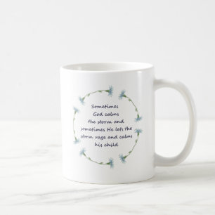Mug Dieu calme la tempête Citation inspirante