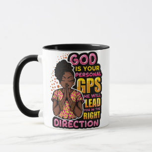 Mug Dieu dit JE SUIS Femmes chrétiennes noires Mélanin