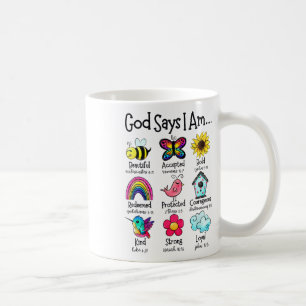 Mug Dieu dit que je suis abeille printemps chrétien dr