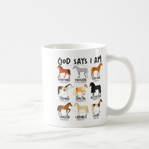 Mug Dieu Dit Que Je Suis Cheval Chrétienne Femmes Fill