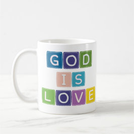 Mug Dieu Est Amoureux Blocs Colorés
