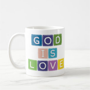 Mug Dieu Est Amoureux Blocs Colorés
