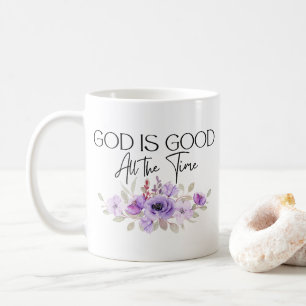 Mug Dieu est bon tout le temps Citation chrétienne Flo
