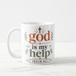 Mug Dieu est mon aide, promesse inspirante des Écritur