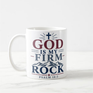 Mug Dieu est mon roc ferme Citation de l'Écriture reli