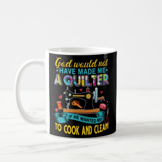 Mug Dieu M'A Fait Une Plante - Coudre Des Caillebotis (Gauche)