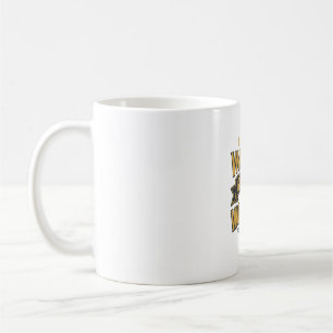 Mug Dieu travaille T-shirt typographie vintage de foi_