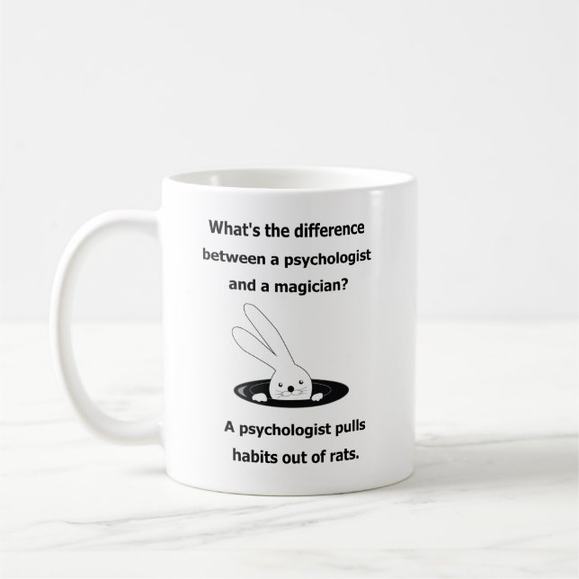 Mug Différence entre un humour de casquette de lapin (Gauche)