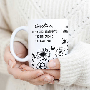 Mug "Différence que vous avez faite" Nom personnalisé
