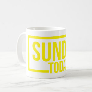Mug dimanche aujourd'hui tasse, Jaune dimanche aujourd