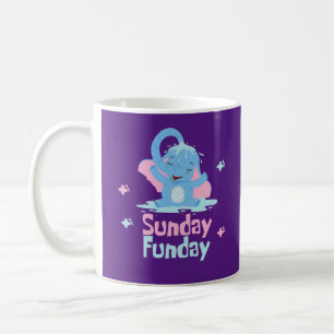 Mug Dimanche jour de fête Kawaii drôle éléphant prenan