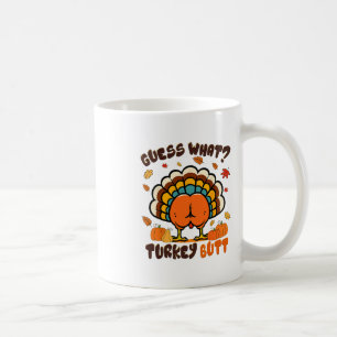 Mug Dinde de poulet drôle de Thanksgiving devine quoi 