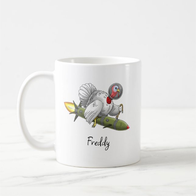 Mug Dindon de fusée de Thanksgiving (Gauche)
