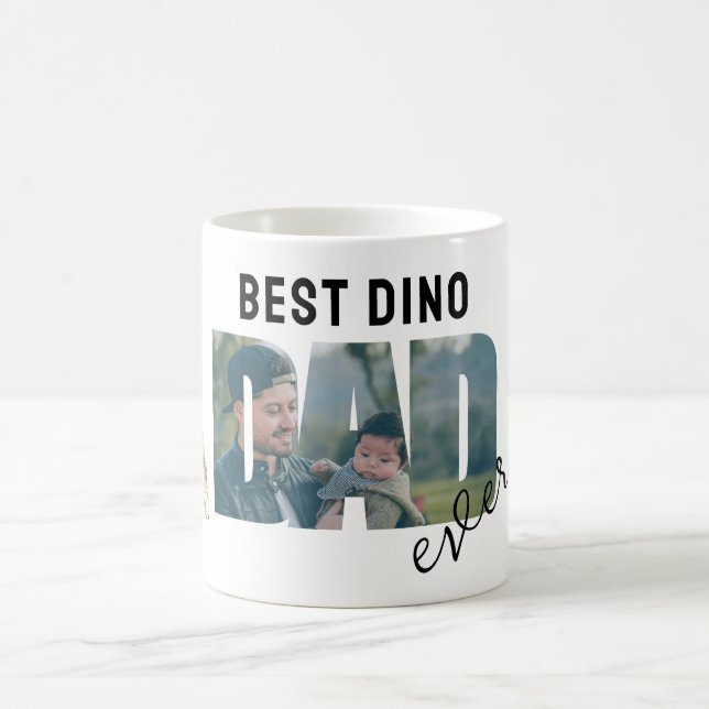Mug Dino Best Dad Ever Personalized Photo (Centre)
