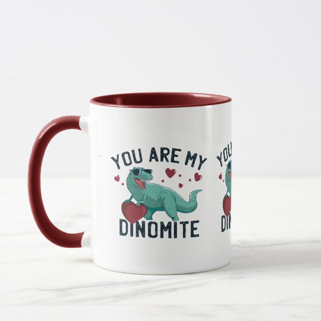 Mug Dinomite Valentine Humour T-Rex (Gauche)