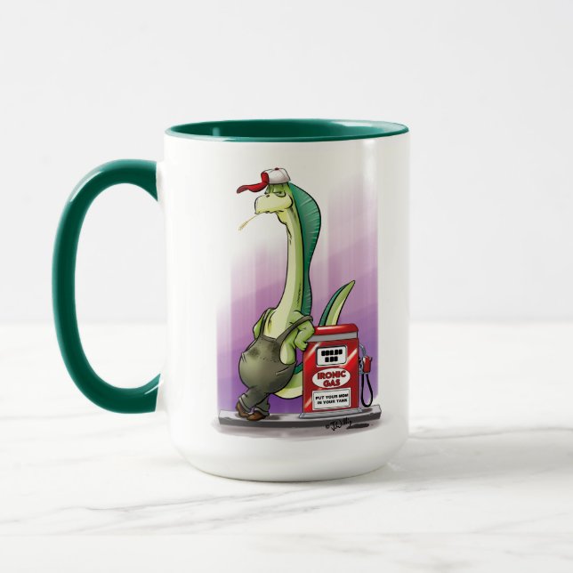Mug DINOSAUR GAS PUMP DE Jeff Willis Art (Gauche)