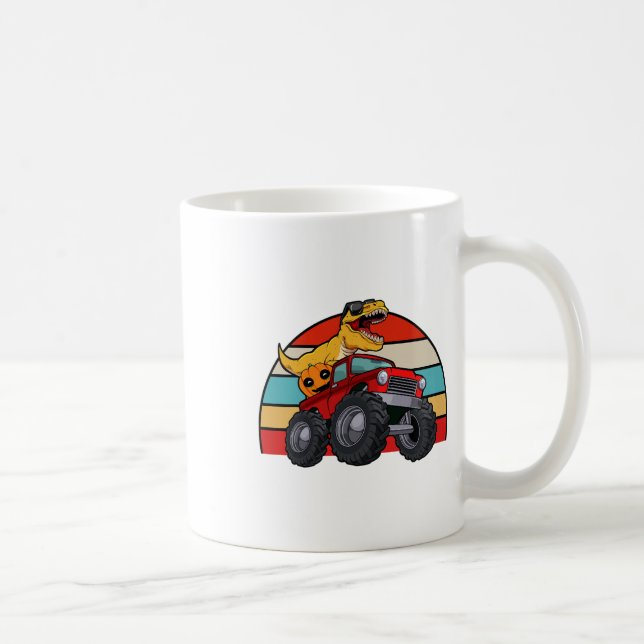Mug Dinosaur Riding Monster Truck Lazy Halloween Costu (Droite)