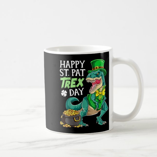 Mug Dinosaur St Patricks Day Happy St Pat Trex T Rex B (Droite)