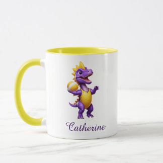 Mug Dinosaure de volley-ball mauve