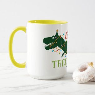 Mug Dinosaure Décoré Arbre De Noël Rex