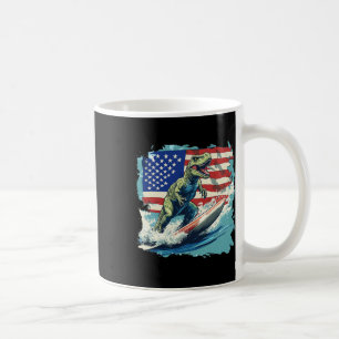 Mug Dinosaure Rouge Blanc Bleu Surfant Pour Juri Patri