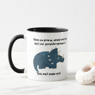 Mug Dinosaure Tricératops favori Citation drôle