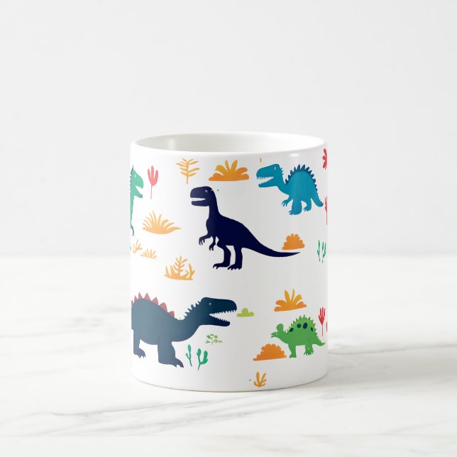 Mug Dinosaures colorés mignon Motif (Centre)