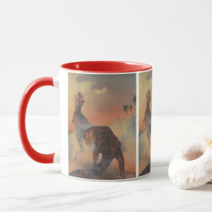 Mug Dinosaures vintages, Carnotaurus rugissant dans la