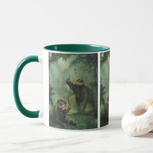 Mug Dinosaures vintages, Centrosaurus dans la jungle