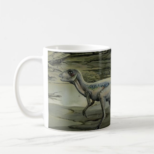 Mug Dinosaures vintages, Hypsilophodon crétacé (Gauche)