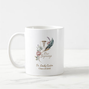 Mug Diplôme de docteur personnalisé Nouveaux Débuts