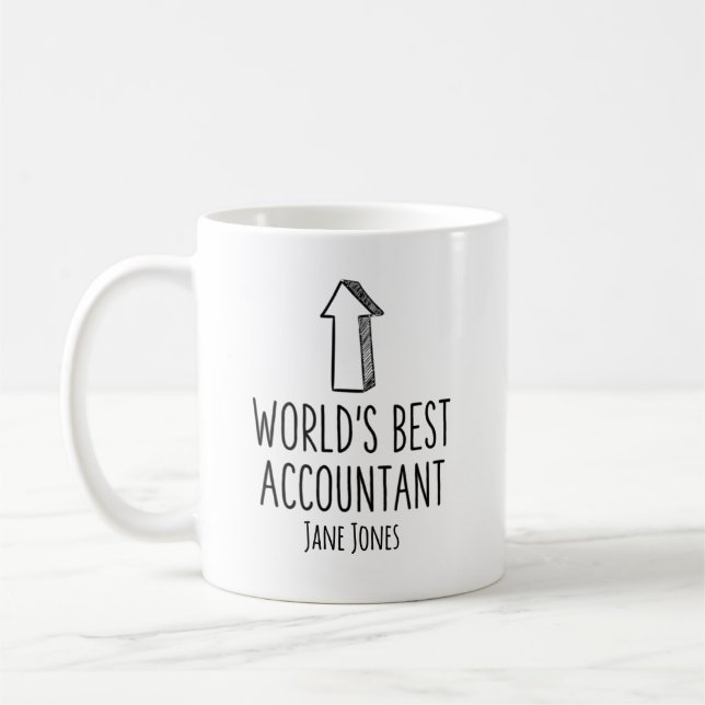 Mug Diplôme de doctorat, le meilleur comptable du mond (Gauche)
