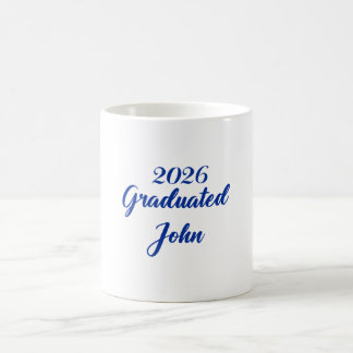 Mug Diplômé de la promotion Bleue 2026 | diplômé John