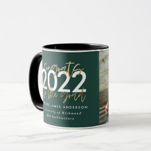 Mug diplôme de l'écriture moderne verte et or