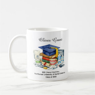 Mug Diplômé en chirurgie dentaire Nom et diplôme pers