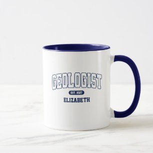 Mug Diplômé en géologie avec nom