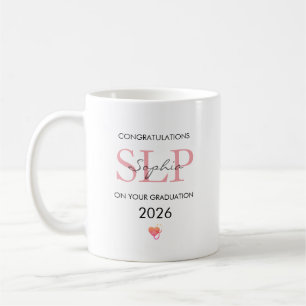 Mug Diplômé en Orthophonie Nom Personnalisé Année