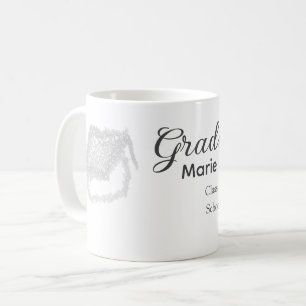 Mug diplôme noir parties scintillant diplôme cap ajout