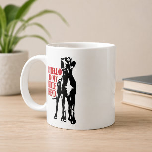 Mug Dis Bonjour à mon petit ami Great Dane Coffee Mu