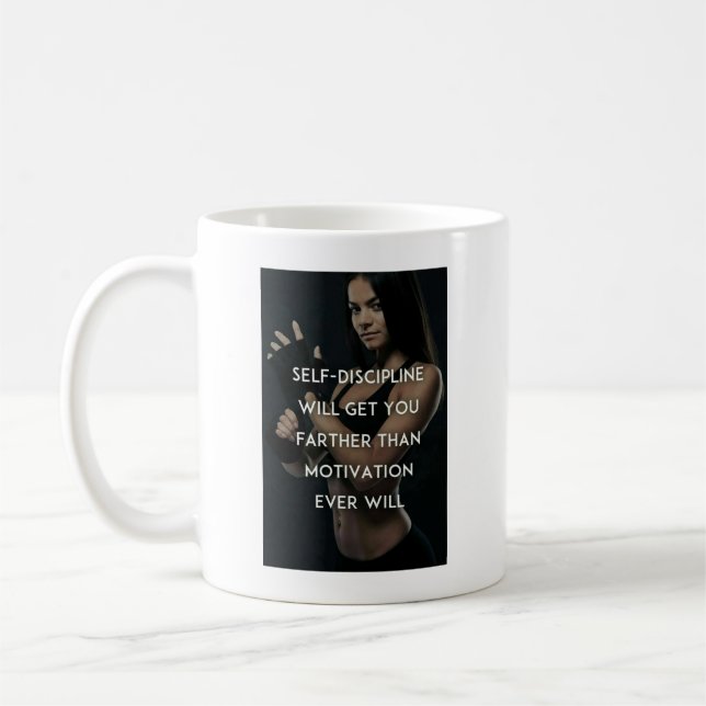 Mug Discipline vs Motivation - Inspiration de gym pour (Gauche)