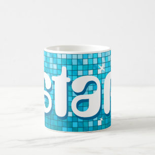 Mug Disco Carreaux Bleu "étoile" muqueuse