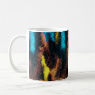 Mug Disco Ikat Motif. Arrière - plan d'art sale coloré