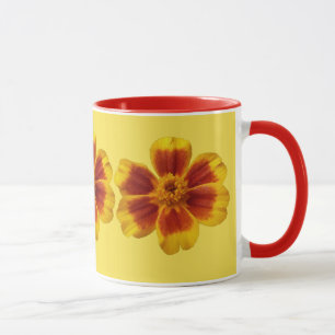 Mug Disco Marigold Orange et Rouge Fleur d'été