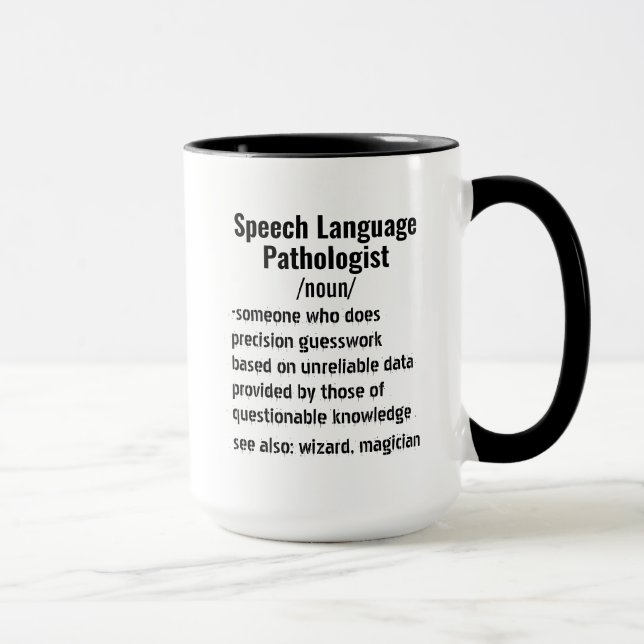 Mug Discours amusant Langue Pathologiste Définition ca (Droite)