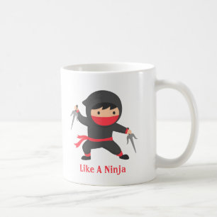 Mug Discrétion Ninja avec des armes de Sai pour des