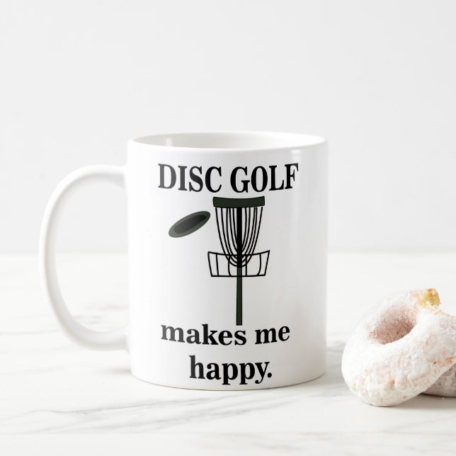 Mug Disk Golf me rend heureux Disk Golf (Avec donut)