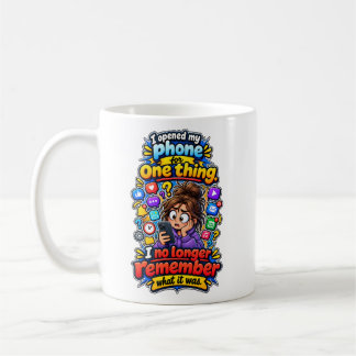 Mug Distraction Téléphonique Drôle Citation Oubliée