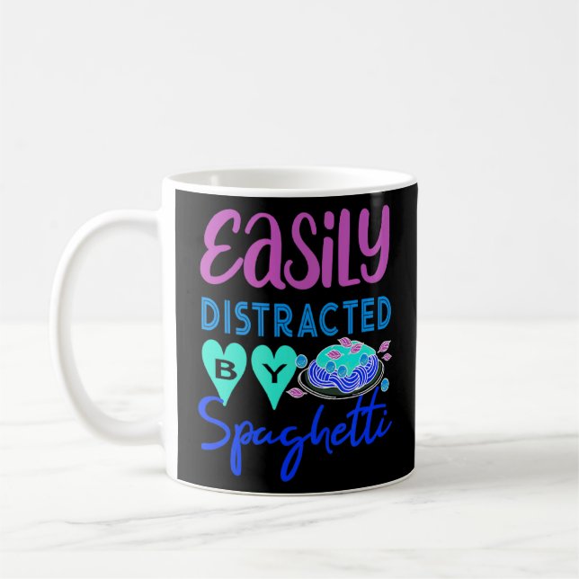 Mug Distrait Par Spaghetti Italien Noodles De Nourritu (Gauche)