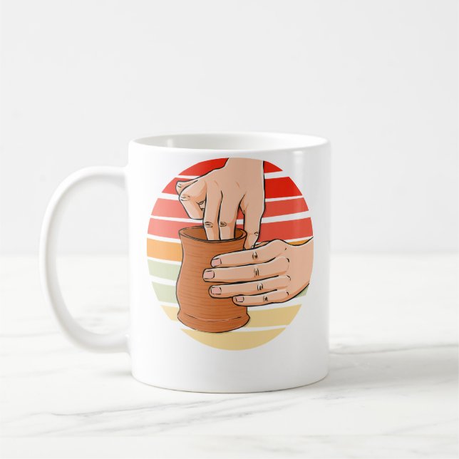 Mug Distributeur de poterie de fabrication de pot vint (Gauche)